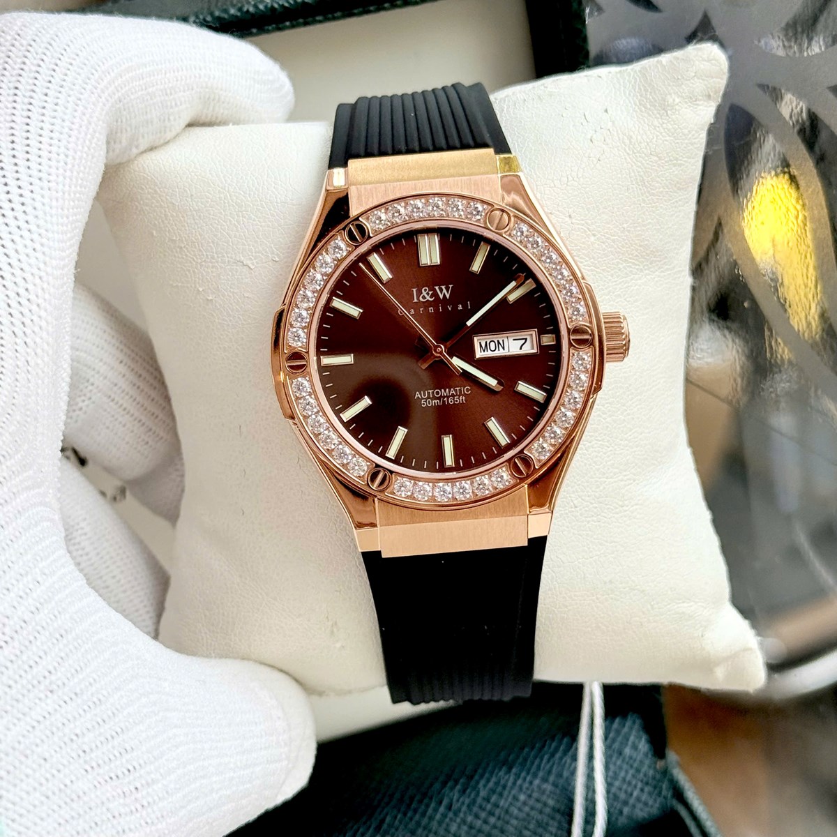 Đồng Hồ Nam I&W Carnival Automatic Watch IW55851G84 Màu Nâu - Vàng