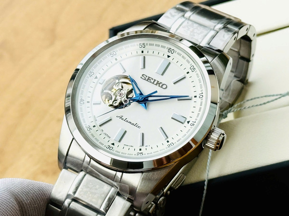 Seiko SCVE049 Open Heart White