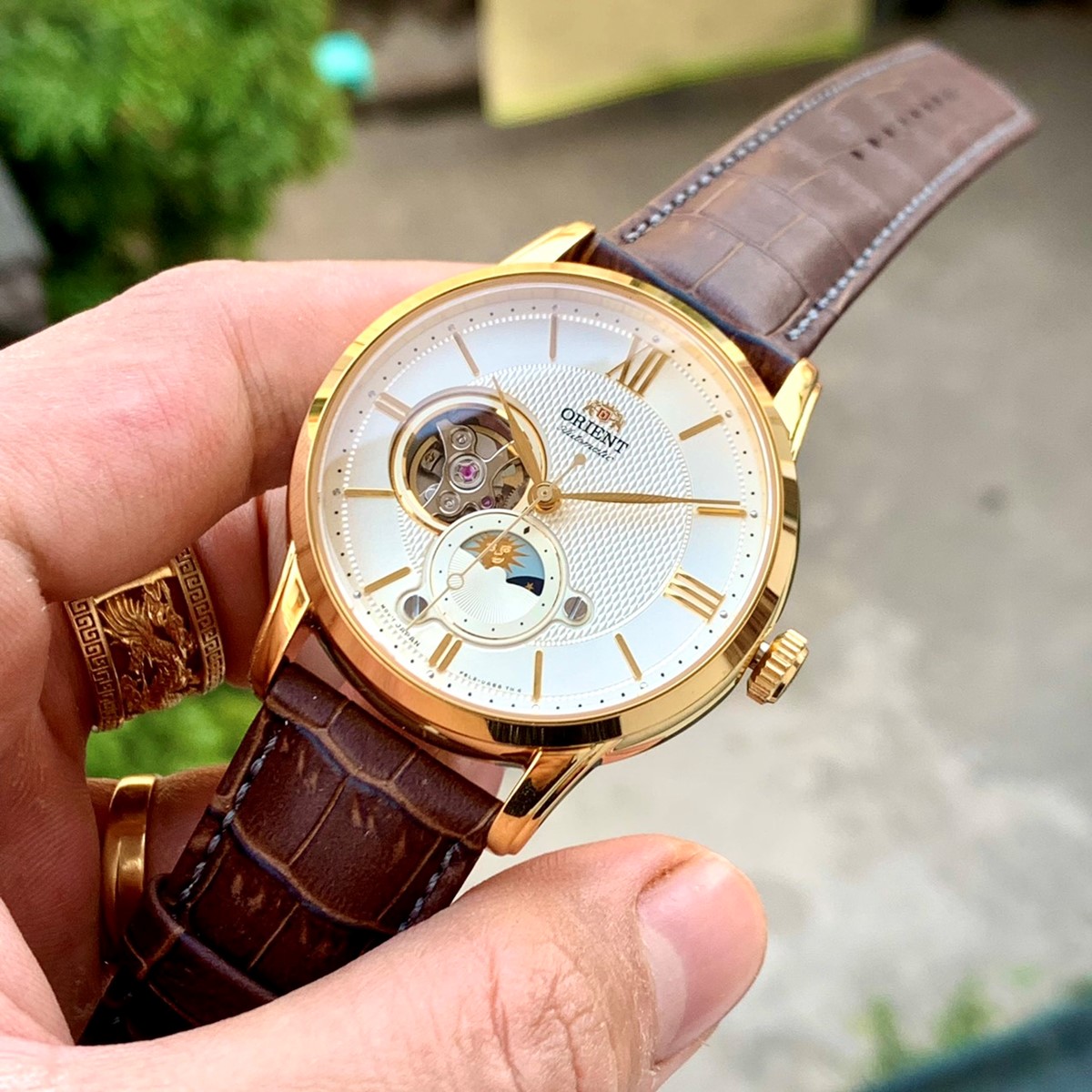 Orient Sun and Moon gen 4 Rose Gold Open Heart | Đồng đồ chính hãng | Đồng hồ Orient