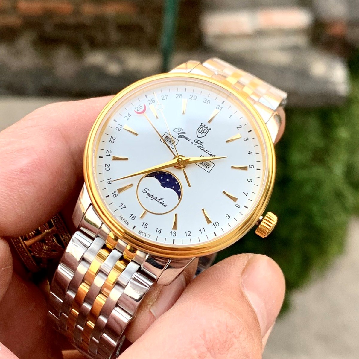 OLYM PIANUS MOONPHASE OP5738-80MSR-T | Đồng hồ chính hãng